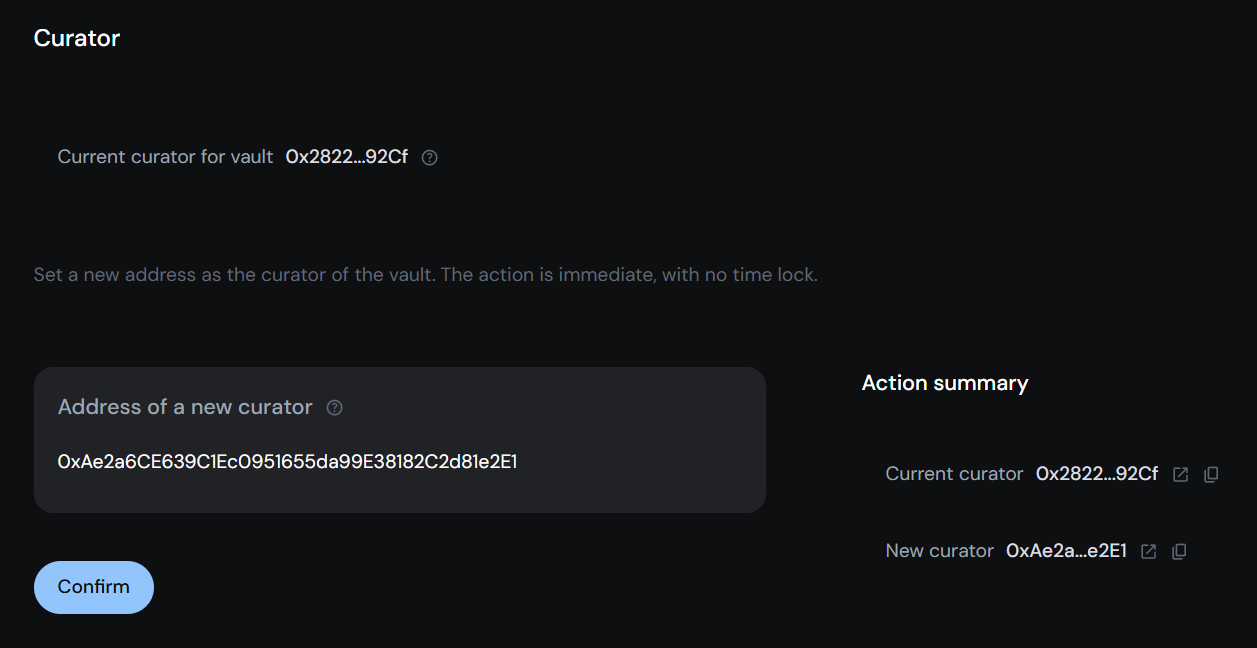 Reassign Curator
